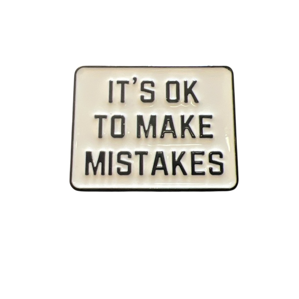 Inspirational White and Black Pin